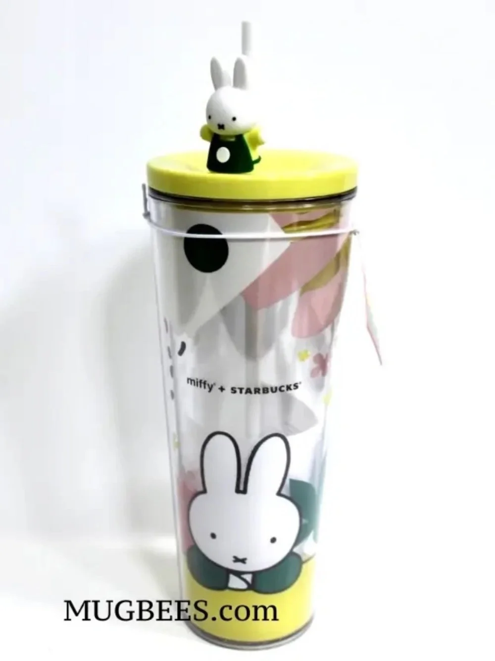 Starbucks x Miffy 2026 Acrylic Cold Cup Tumbler Straw Topper Venti 26oz